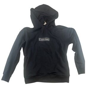 Calvin Klein Black Sleepwear Hoodie Sweatshirt Logo Size S